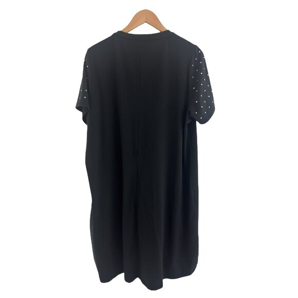 Lane‎ Bryant ACDC Soft T-Shirt Dress Black Studded Size 14/16 1X Plus Band Tee - Picture 6 of 10